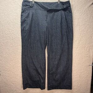 Ryegrass‎ Size 18W Wide Leg Navy White Pinstripe Pleated Career Casual Pants